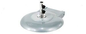 Ledge Lounger aluminum umbrella base — shown upright on a plain backdrop