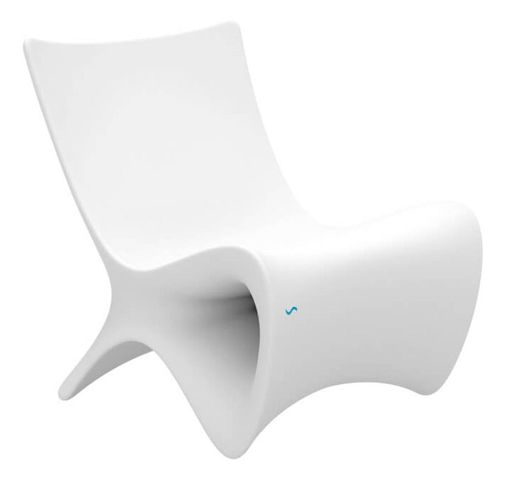 Ledge Lounger Autograph Chair in-pool chair — white resin, full view