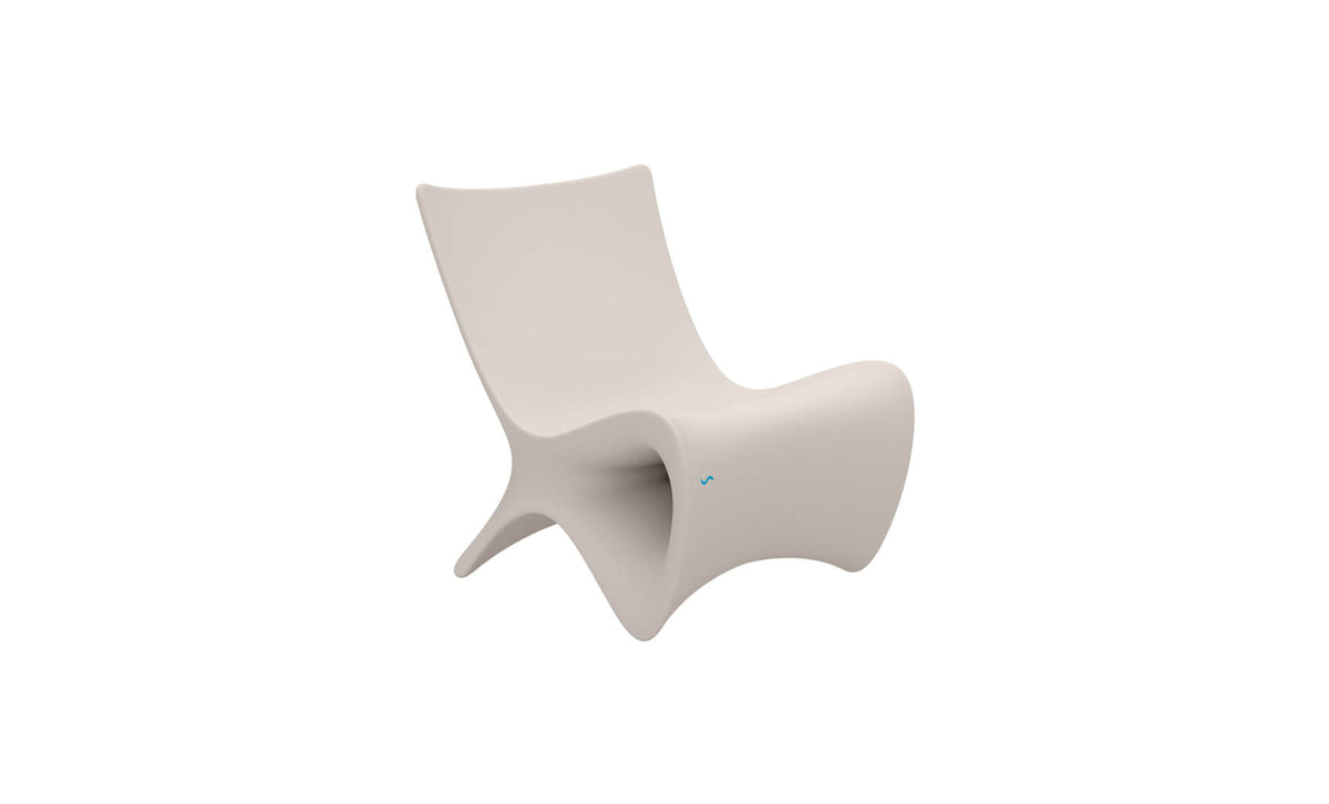 Ledge Lounger Autograph Chair — cloud resin, full view