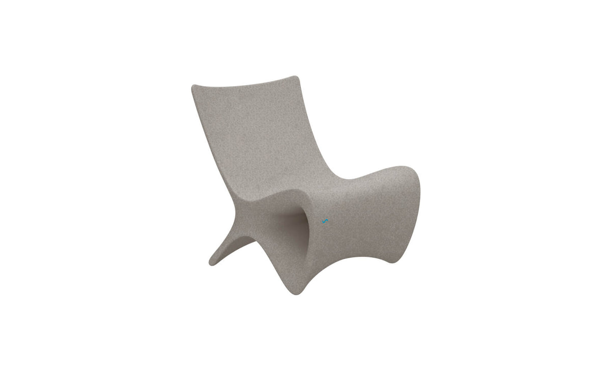 Ledge Lounger Autograph Chair — sandstone resin, full view