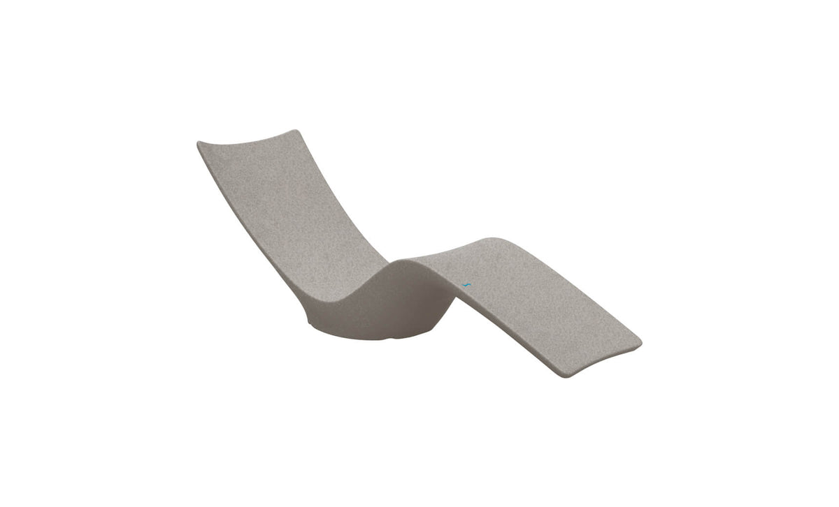 Ledge Lounger Autograph Chaise — sandstone resin, full side view