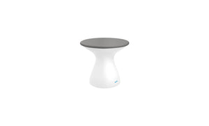 Ledge Lounger Autograph Standard Side Table — white base with a gray lid