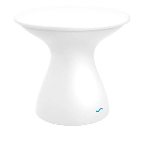 Ledge Lounger Autograph Standard Side Table in-pool side table — white base, white lid