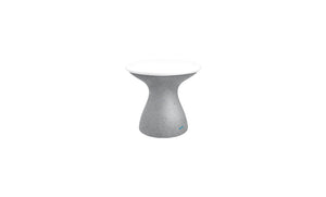 Ledge Lounger Autograph Standard Side Table — granite gray base, white lid