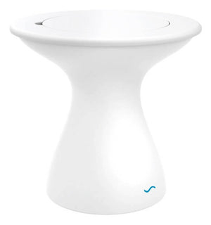 Ledge Lounger Autograph Tall Ice Bin Side Table in-pool ice bin side table — white base and lid