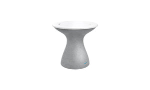 Ledge Lounger Autograph Tall Ice Bin Side Table — granite gray base, white lid