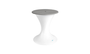 Ledge Lounger Autograph Umbrella Stand Ice Bin — white base with a gray lid