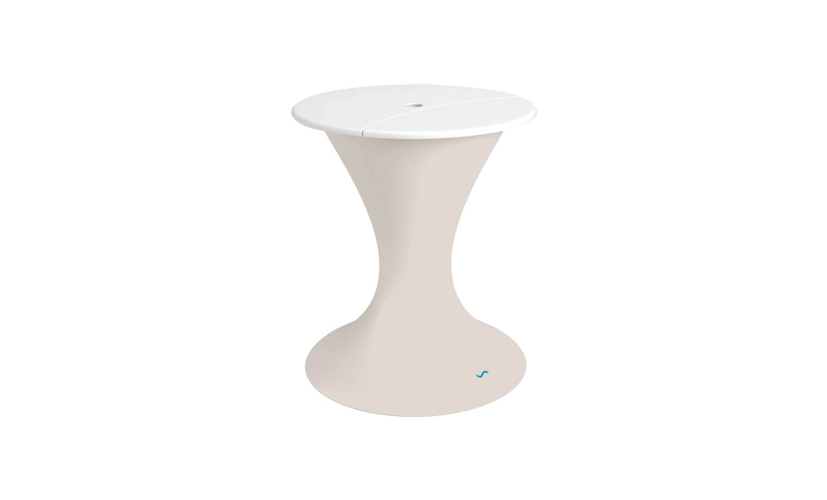 Ledge Lounger Autograph Umbrella Stand Ice Bin — cloud base, white lid