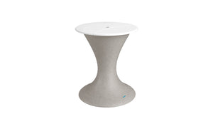 Ledge Lounger Autograph Umbrella Stand Ice Bin — sandstone base, white lid