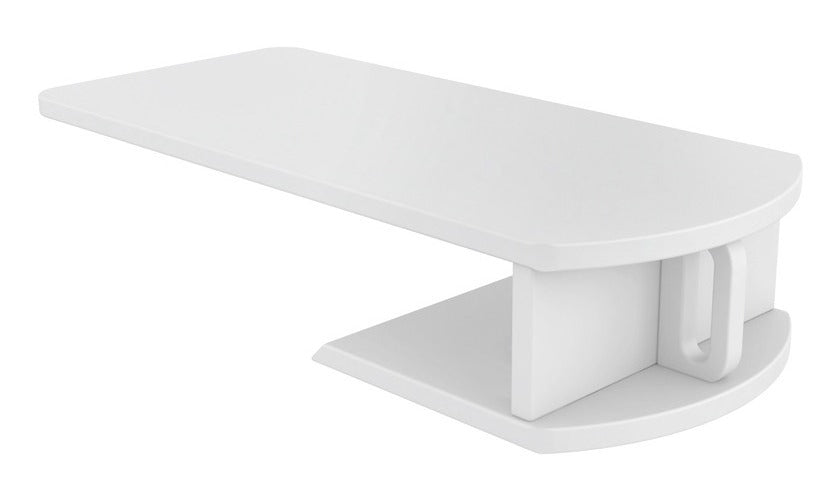 Ledge Lounger daybed cocktail table — resin table, full view