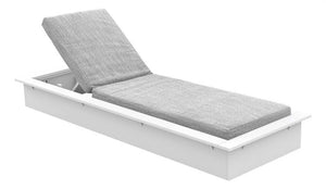 Ledge Lounger Echo Chaise — in-pool chaise lounger, white, side view