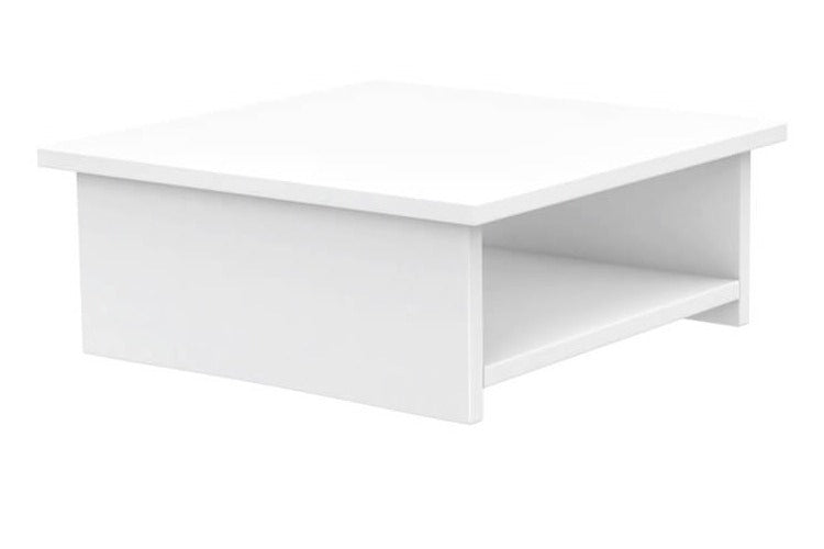 Ledge Lounger Echo Side Table — in-pool side table, white, square top