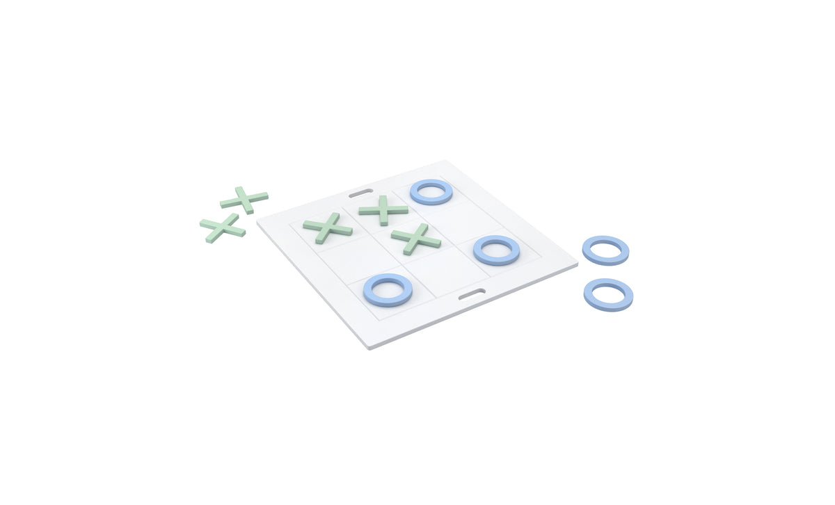 Ledge Lounger Tic Tac Toe — resin board set up for tic tac toe