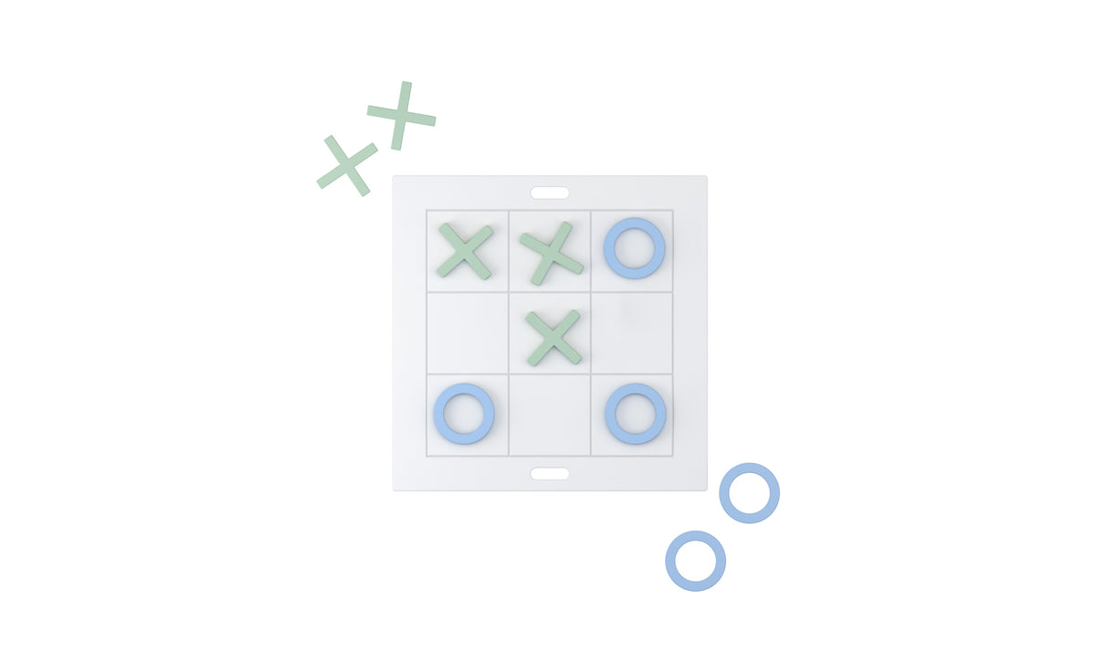 Ledge Lounger Tic Tac Toe — second view of the resin board and pieces