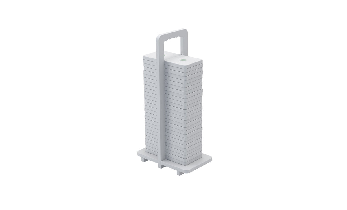 Ledge Lounger Dominoes — resin tiles on the storage stand