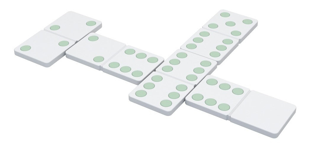 Ledge Lounger Dominoes outdoor dominoes set — oversized resin tiles in play