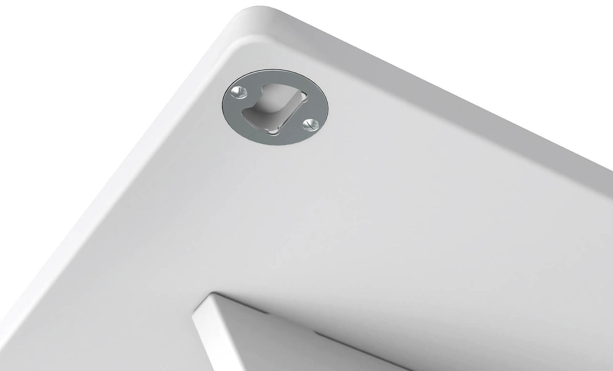 Ledge Lounger Ping Pong table — close-up of the built-in bottle opener