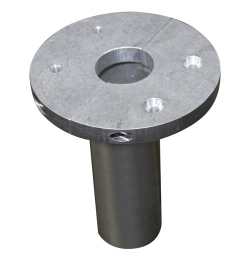 Ledge Lounger in-ground umbrella mount — sleeve shown ready to set in a deck