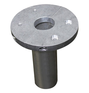 Ledge Lounger in-ground umbrella mount — sleeve shown ready to set in a deck