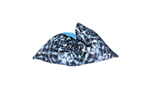 Ledge Lounger Laze Pillow — shibori blue pattern float pillow