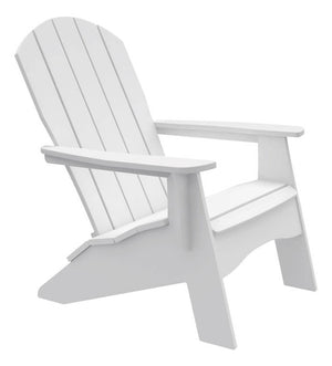 Ledge Lounger Legacy Adirondack — resin adirondack chair, white, front three-quarter view