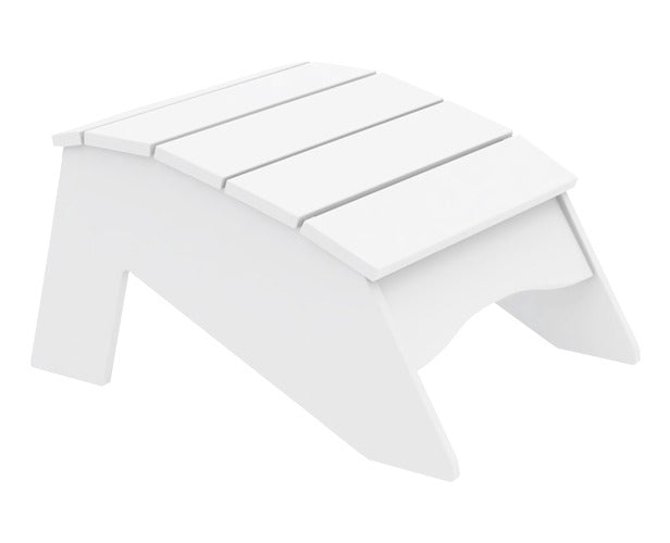Ledge Lounger Legacy Adirondack Ottoman — adirondack ottoman, white, angled view