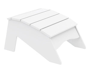 Ledge Lounger Legacy Adirondack Ottoman — adirondack ottoman, white, angled view