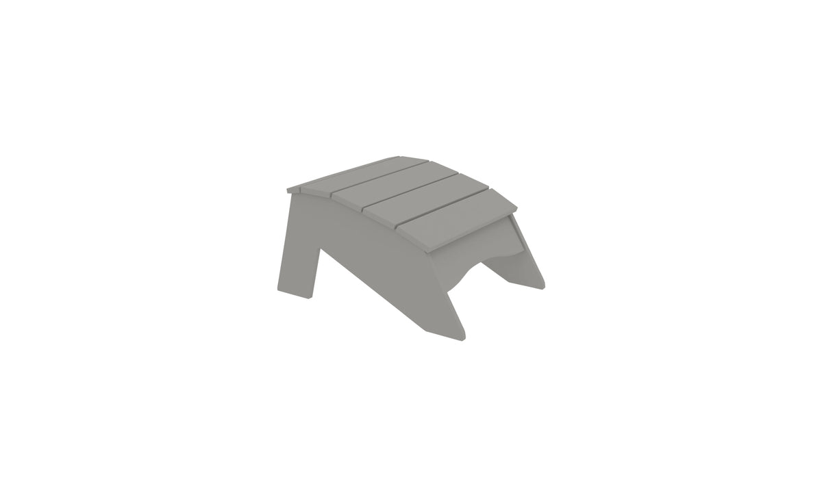 Ledge Lounger Legacy Adirondack Ottoman — gray resin