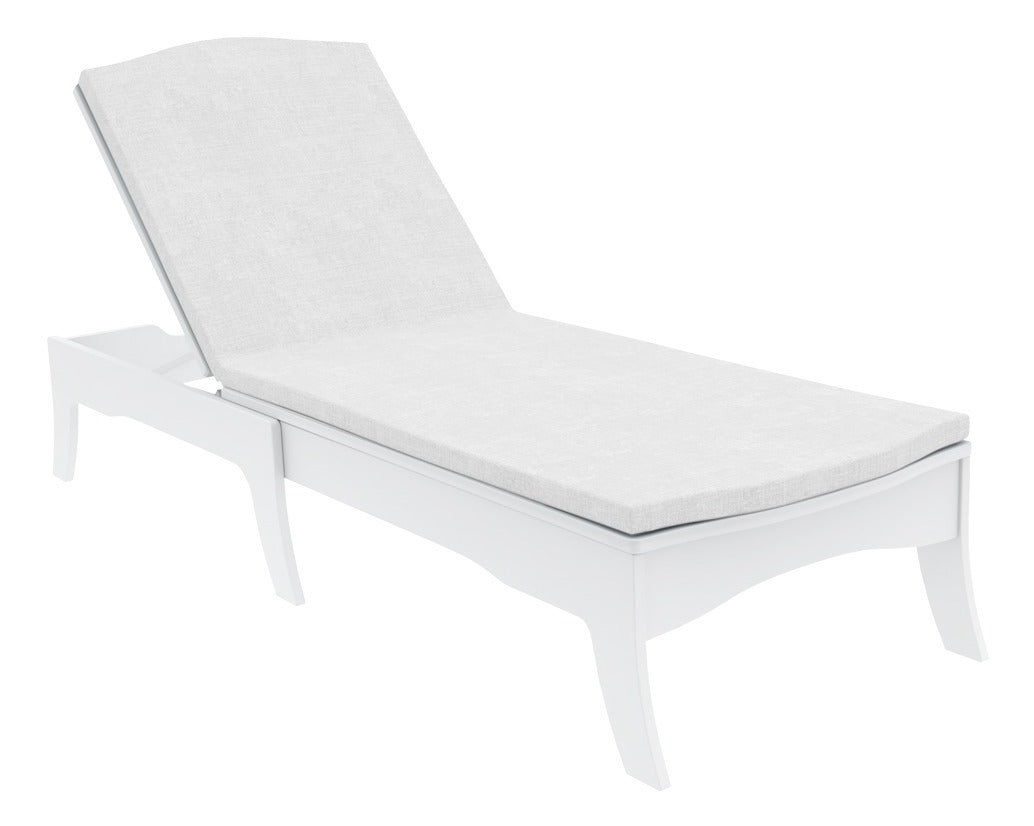 Ledge Lounger Legacy Chaise Cushion — chaise lounge cushion, white fabric on a Legacy chaise