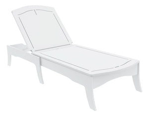 Ledge Lounger Legacy Chaise — poolside chaise lounge, white, side view
