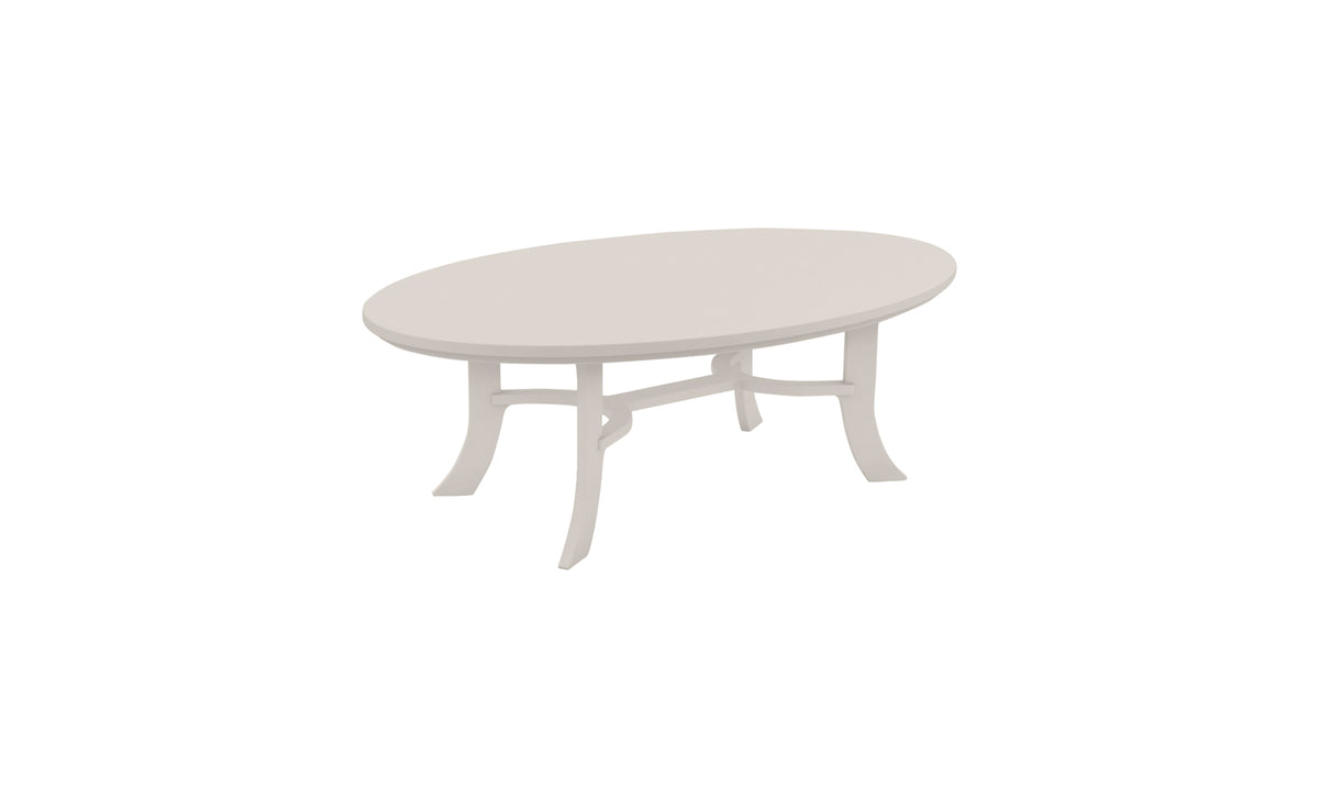 Ledge Lounger Legacy Coffee Table — oval top in cloud