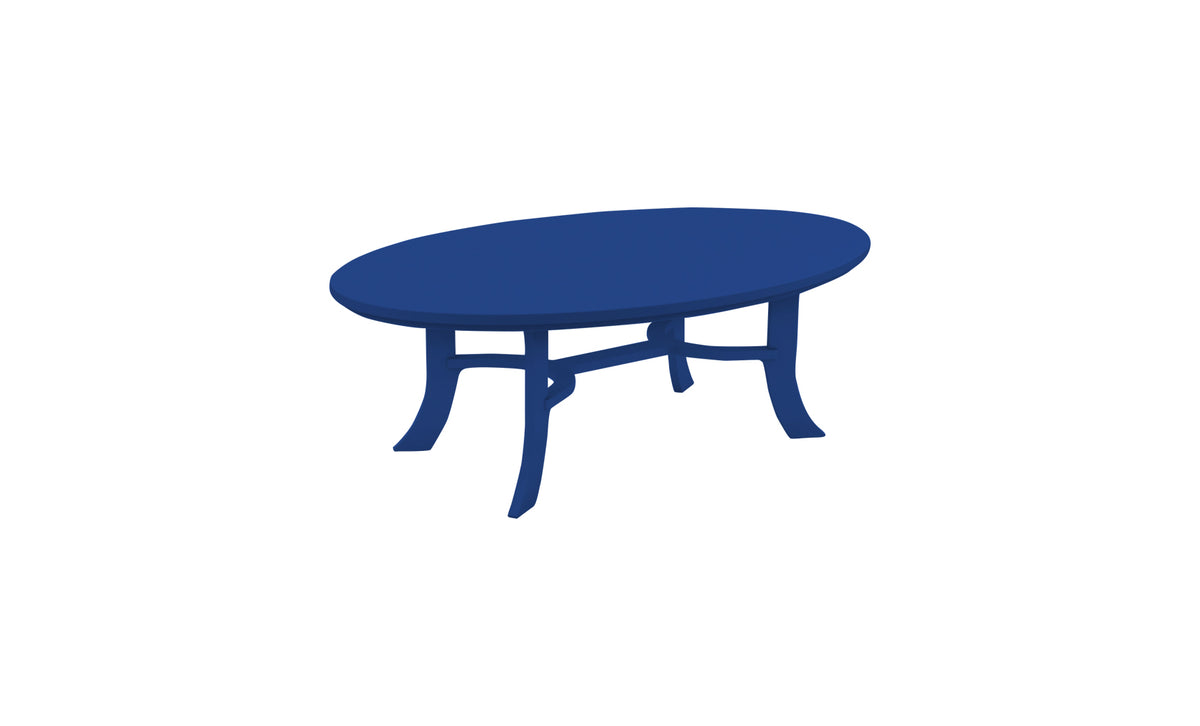 Ledge Lounger Legacy Coffee Table — oval top in navy