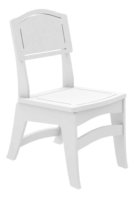 Ledge Lounger Legacy Dining Side Chair — outdoor dining side chair, white, front three-quarter view