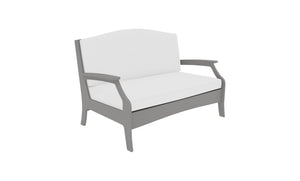 Ledge Lounger Legacy Loveseat — gray resin frame