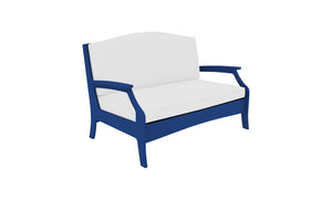 Ledge Lounger Legacy Loveseat — navy resin frame