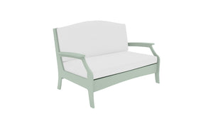 Ledge Lounger Legacy Loveseat — sage green resin frame