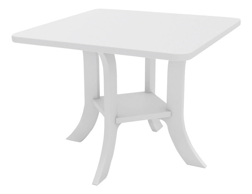 Ledge Lounger Legacy Side Table — poolside side table, square top in white