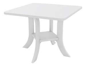 Ledge Lounger Legacy Side Table — poolside side table, square top in white