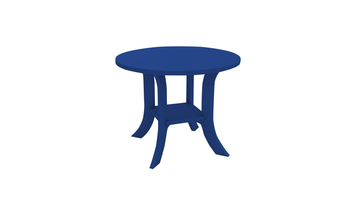 Ledge Lounger Legacy Side Table — round top in navy