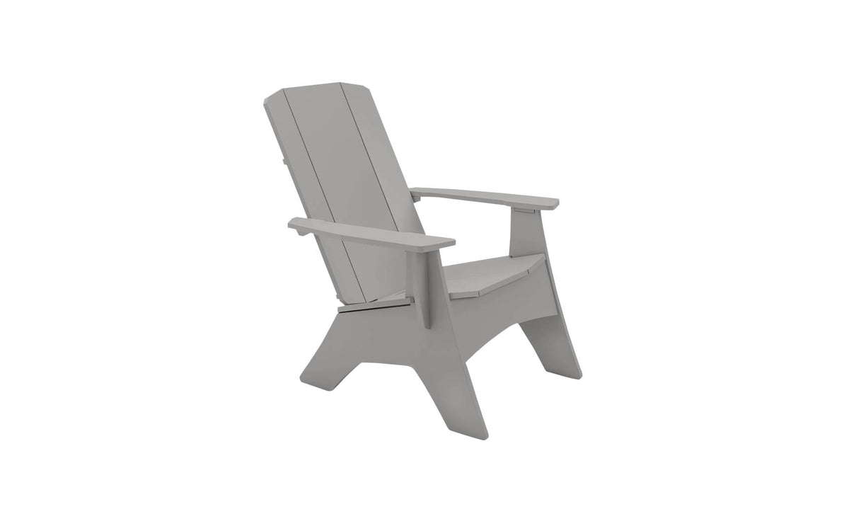 Ledge Lounger Mainstay Adirondack chair — gray colourway, front view