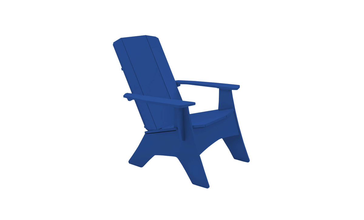 Ledge Lounger Mainstay Adirondack chair — navy colourway, front view