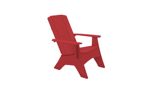 Ledge Lounger Mainstay Adirondack chair — red colourway, front view