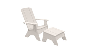 Ledge Lounger Mainstay Adirondack Fit ottoman — cloud colourway with its chair