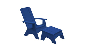 Ledge Lounger Mainstay Adirondack Fit ottoman — navy colourway with its chair