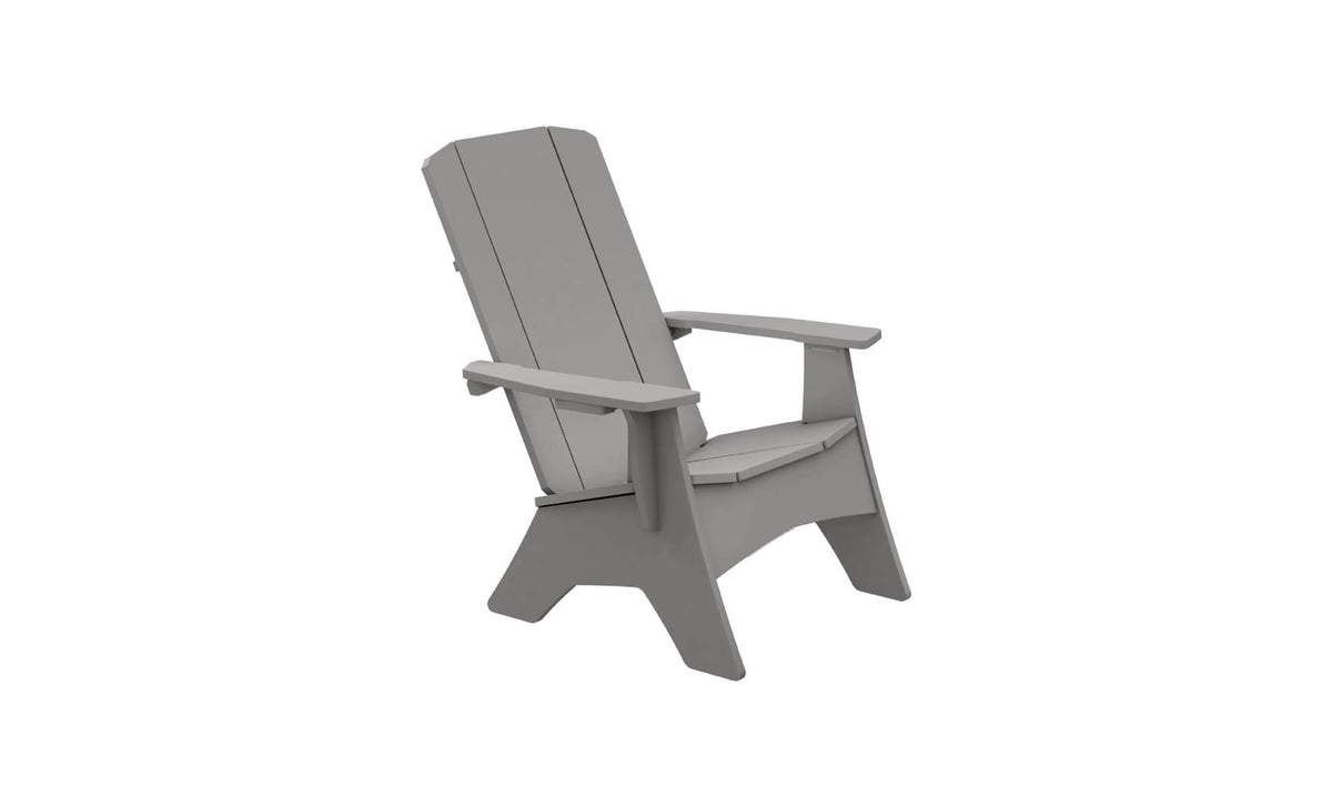 Ledge Lounger Mainstay Adirondack Fit chair — gray colourway, front view