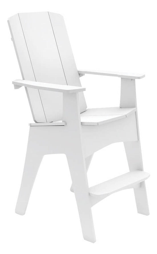 Ledge Lounger Mainstay Adirondack Tall chair — white tall adirondack chair, front view
