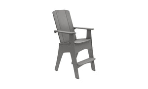 Ledge Lounger Mainstay Adirondack Tall chair — gray colourway, front view