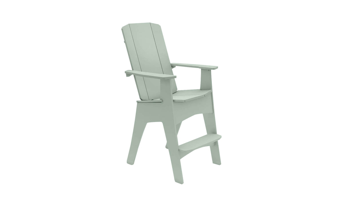 Ledge Lounger Mainstay Adirondack Tall chair — sage green colourway, front view