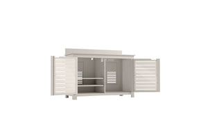 Ledge Lounger Mainstay bar credenza — cloud colourway, front view