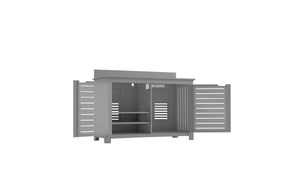 Ledge Lounger Mainstay bar credenza — gray colourway, front view